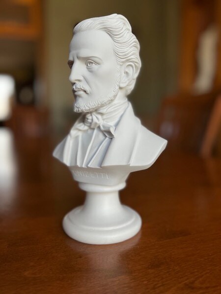 Itally Sculpture composer Donizetti Bust Portraiture Statue Head Opera